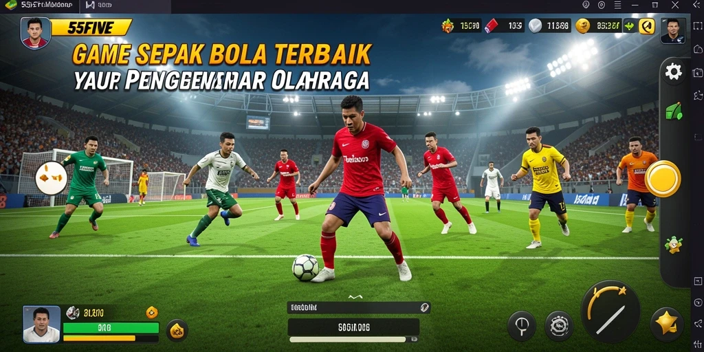 Tampilan gameplay seru di 55FIVE dengan grafik berkualitas tinggi.