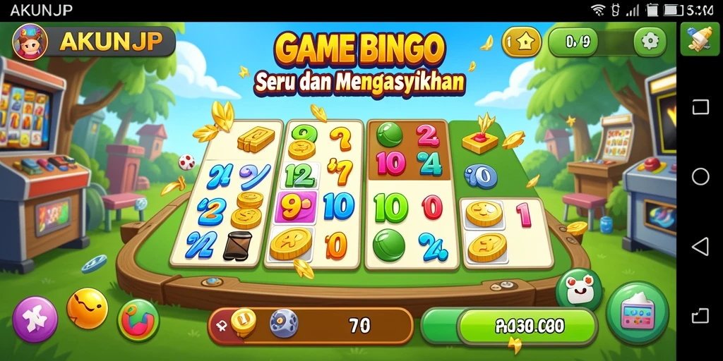 Tampilan gameplay Bingo yang seru dan interaktif di AKUNJP.