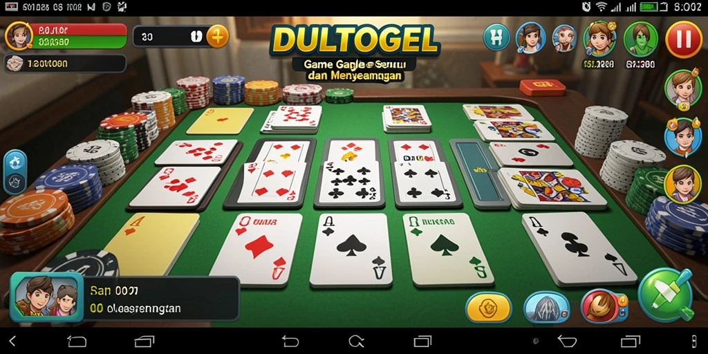 Screenshot gameplay yang menunjukkan serunya bermain Gaple di DULTOGEL.