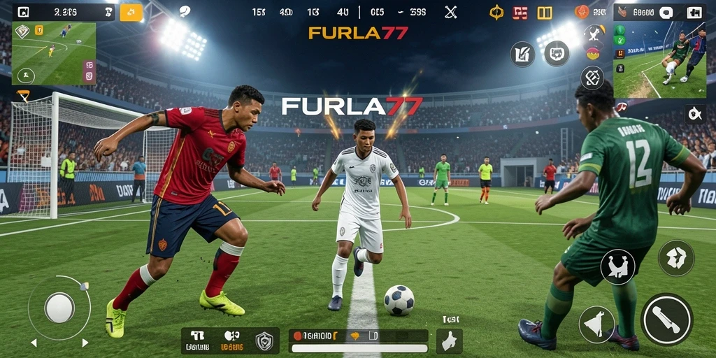Screenshot utama FURLA77 menampilkan aksi seru dalam pertandingan olahraga.
