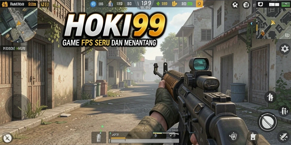 Tampilan gameplay mendebarkan dari HOKI99 dengan aksi FPS yang intens.