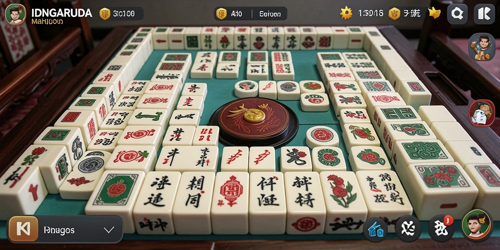 Screenshot gameplay <strong>IDNGARUDA</strong> menampilkan suasana permainan Mahjong yang menyenangkan.