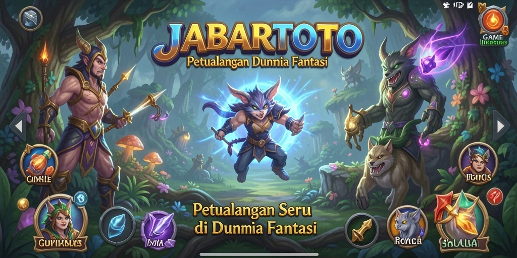 Screenshot gameplay JABARTOTO menampilkan petualangan seru di dunia fantasi.