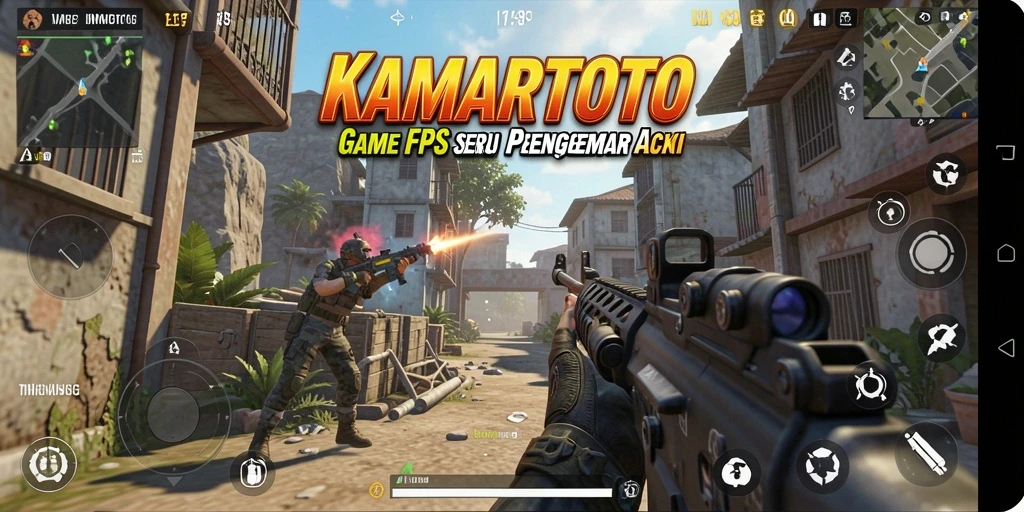 Tangkapan layar menampilkan aksi intens dalam KAMARTOTO dengan grafis yang memukau.