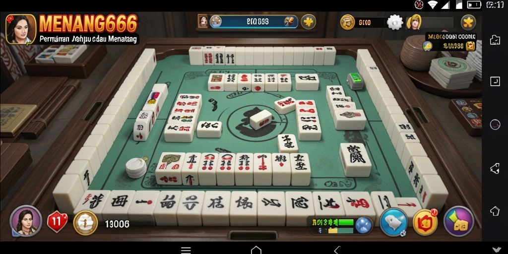 Tampilan gameplay Mahjong yang menawan dan menarik dalam MENANG666.