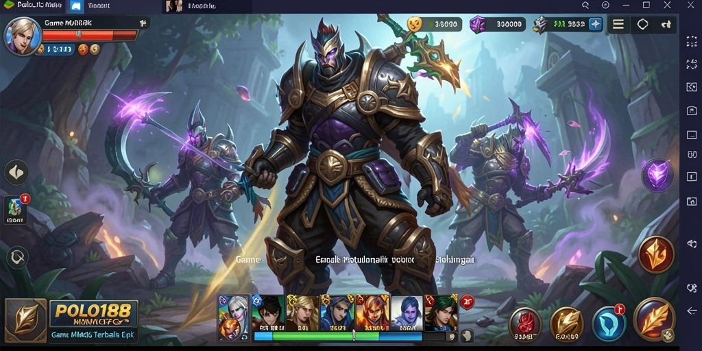Tampilan gameplay seru dalam POLO188 dengan aksi petualangan MMORPG.