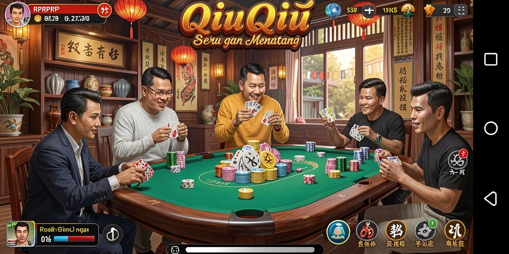 Tampilan gameplay seru dalam RPRPRP, permainan QiuQiu yang menantang.