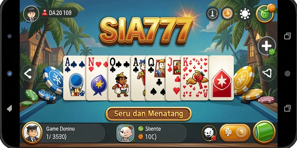 Screenshot gameplay SIA777 yang menampilkan aksi pemain dalam permainan domino.