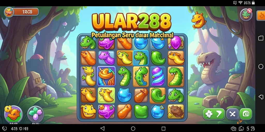 Tampilan gameplay seru ULAR288 dengan kombinasi blok warna-warni.
