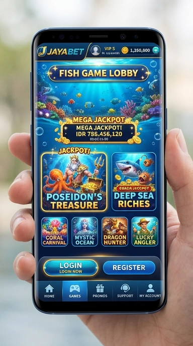 Pengguna sedang menjelajahi kategori aplikasi di jayabet.